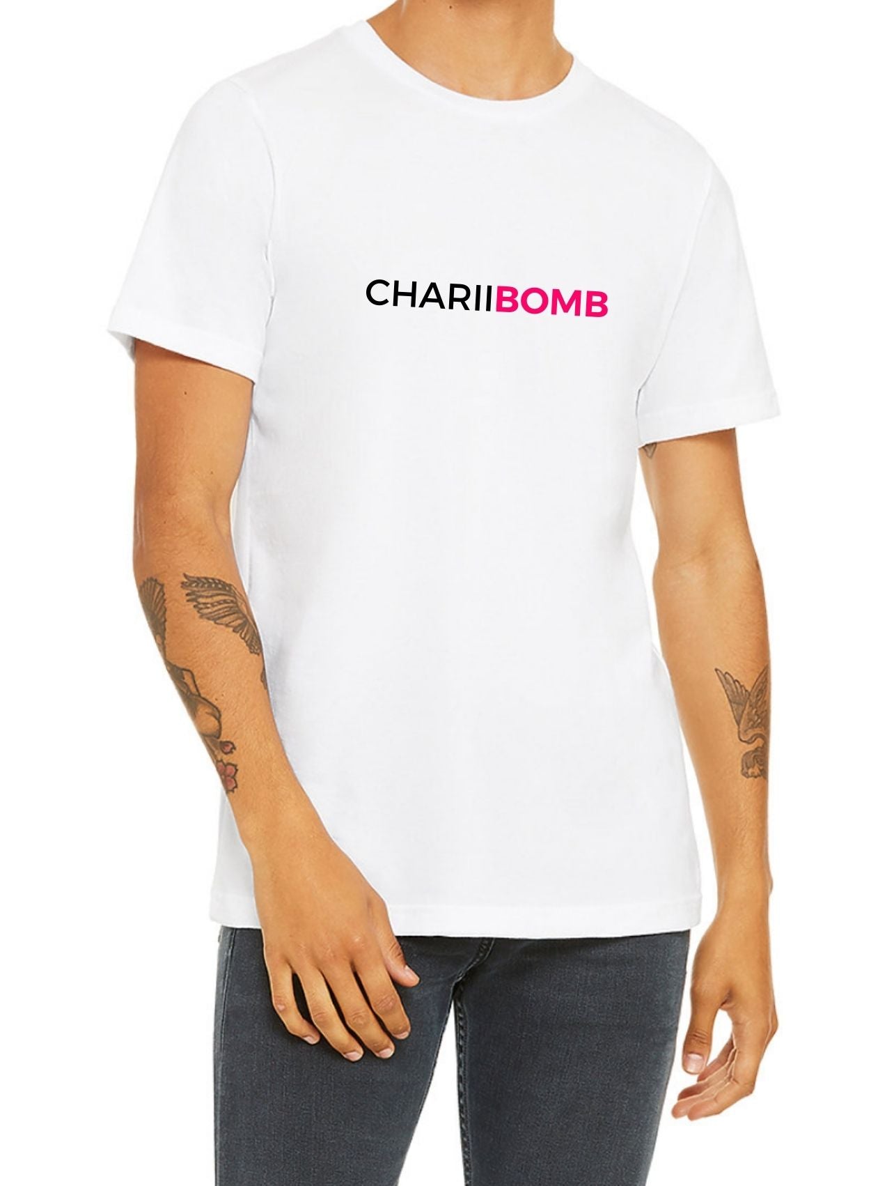 Black Charii Pink Bomb Tee