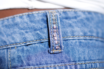 Studded Bomb Denim Shorts